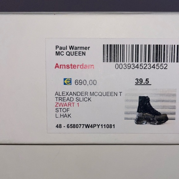 Velvet & Patent Leather Alexander McQueen Boots - Picture 6 of 6